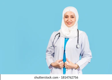 portrait friendly muslim doctor nurse 260nw 1814762756