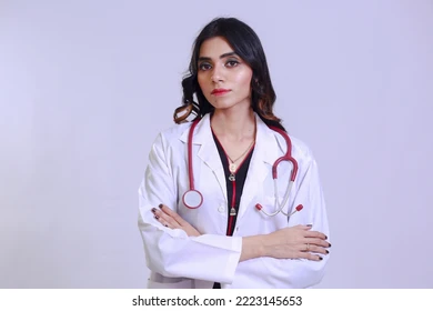 young confident pakistani female doctor 260nw 2223145653